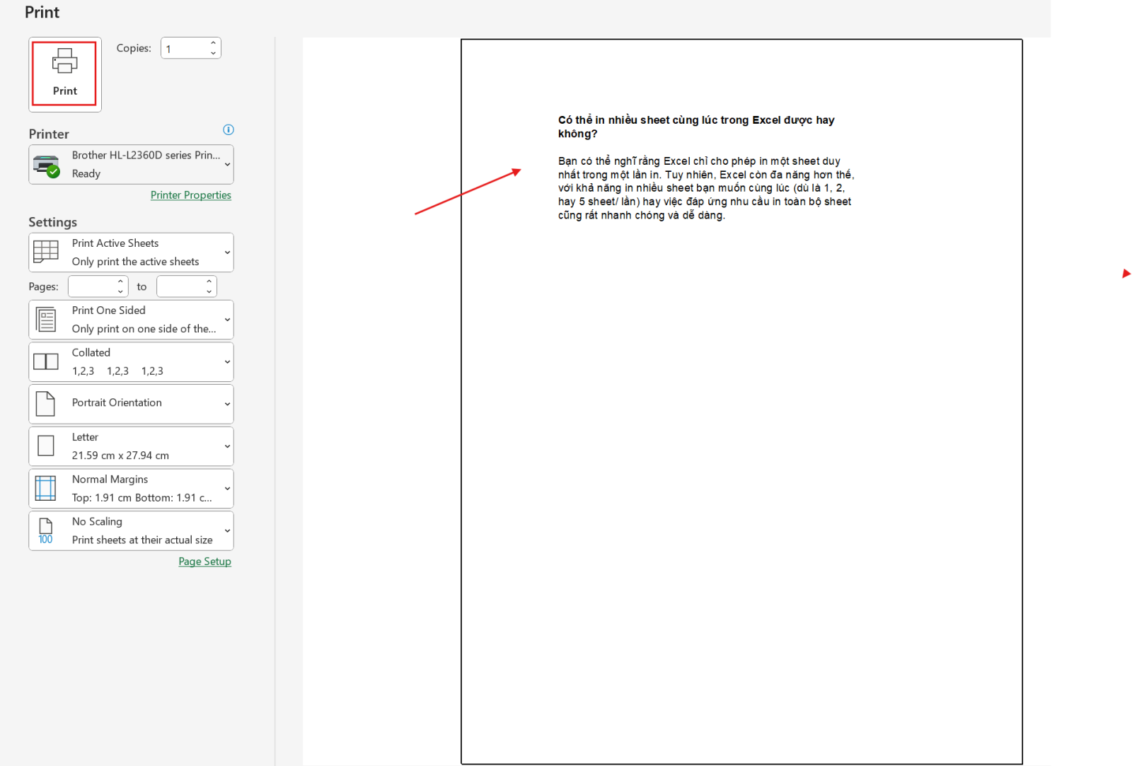Cách in nhiều sheet trong Excel, in toàn bộ sheet như thế nào? 12