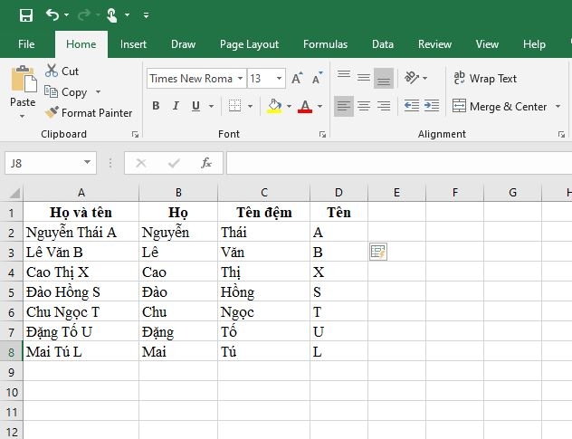 Flash Fill trong Excel - hình 4