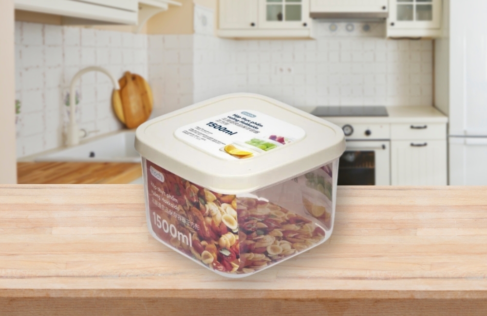 Hộp nhựa vuông đựng thực phẩm (ảnh 1)