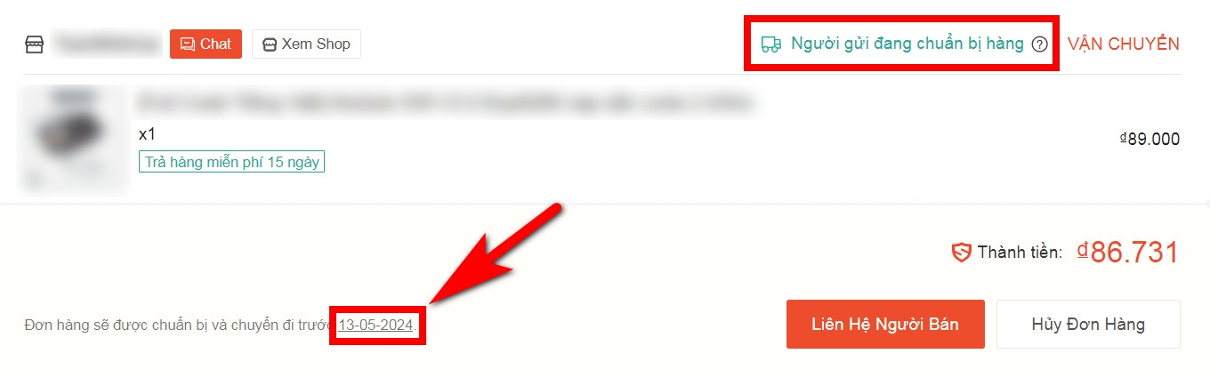thời gian chuẩn bị hàng shopee 3