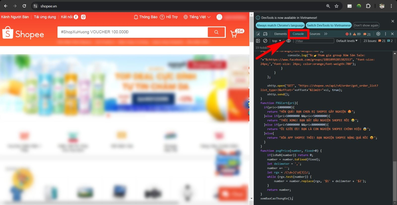 Cách xem tổng số tiền đã mua trên Shopee 6