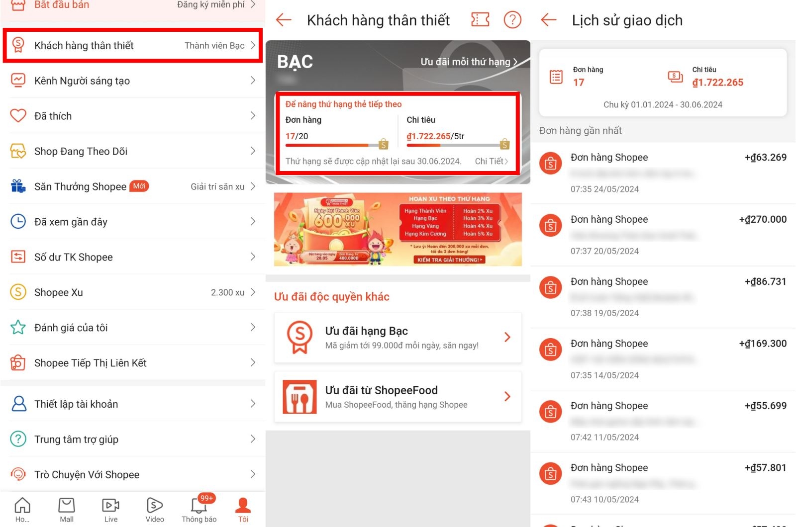 Cách xem tổng số tiền đã mua trên Shopee 12