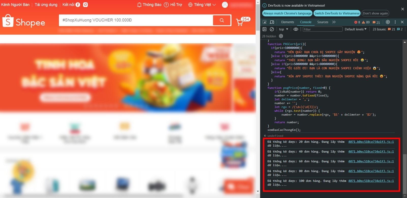 Cách xem tổng số tiền đã mua trên Shopee 9