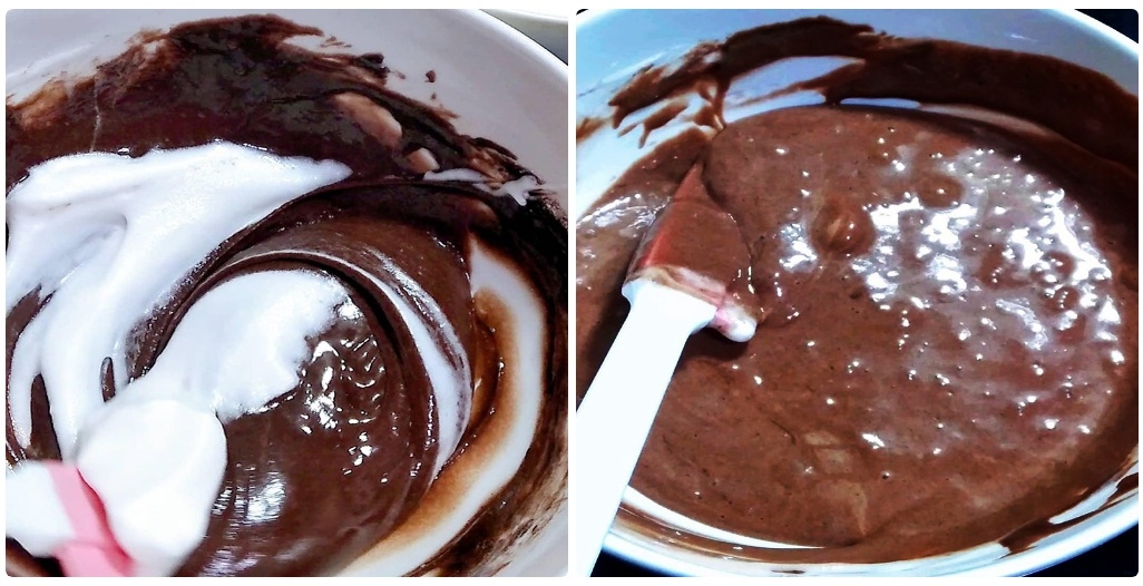 làm bánh bông lan kem trứng socola bằng nồi chiên không 5