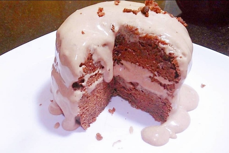 làm bánh bông lan kem trứng socola bằng nồi chiên không 7