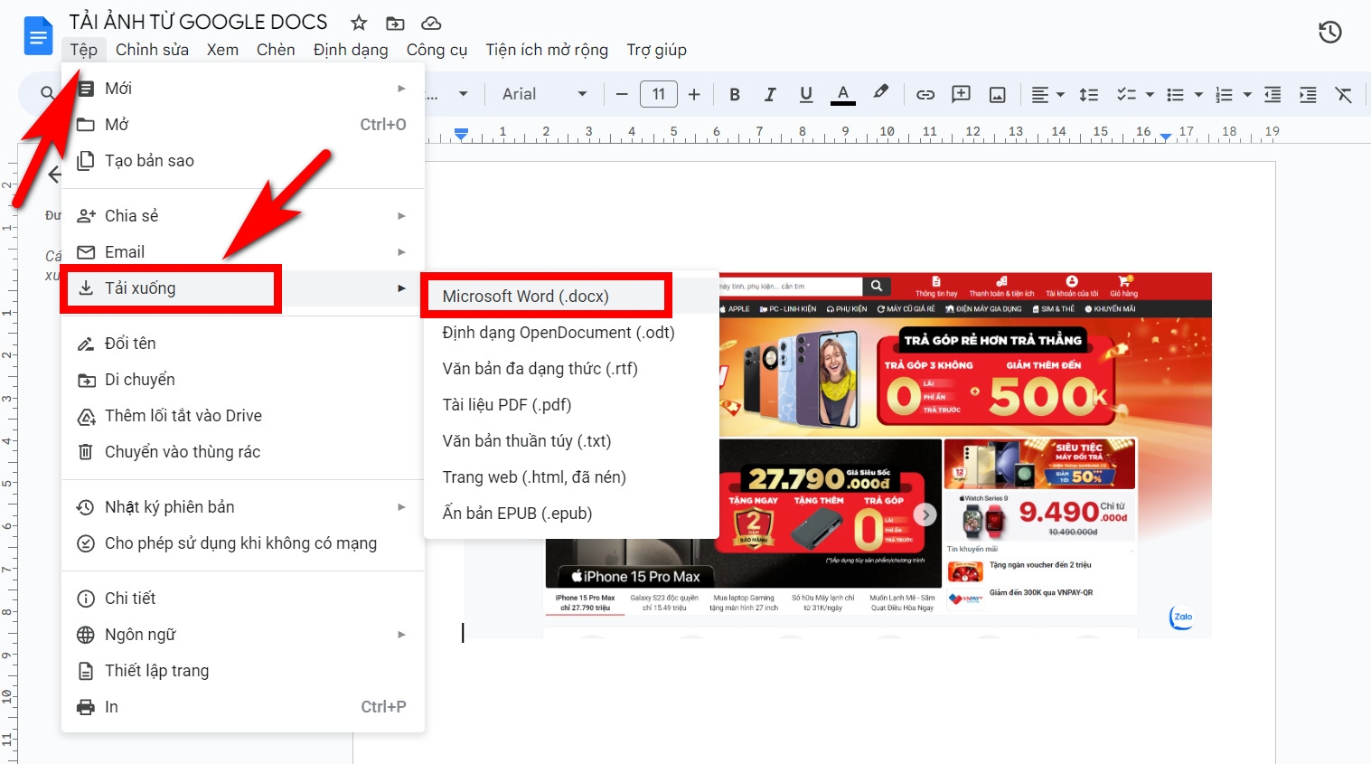 tải ảnh từ google docs 5