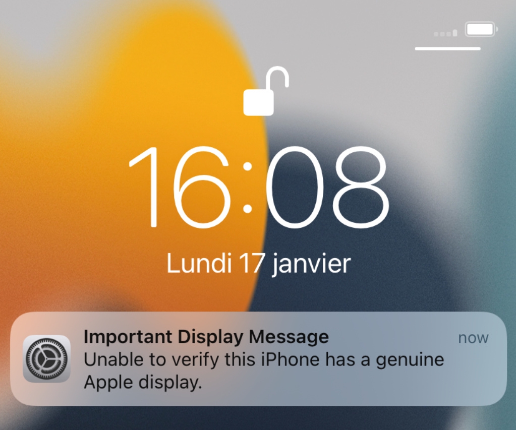 iPhone báo linh kiện chính hãng 2