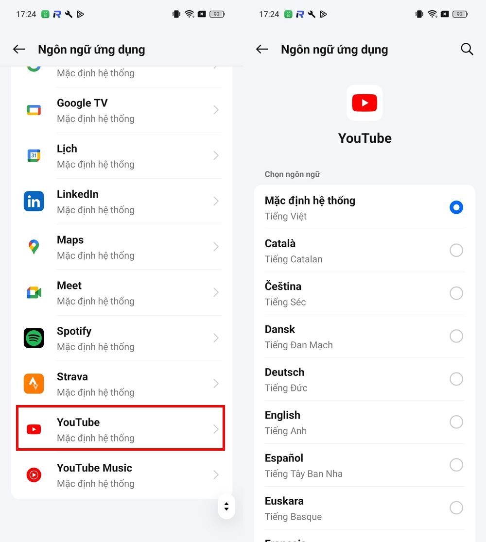 Cách chỉnh ngôn ngữ cho ứng dụng cụ thể trên OPPO 2
