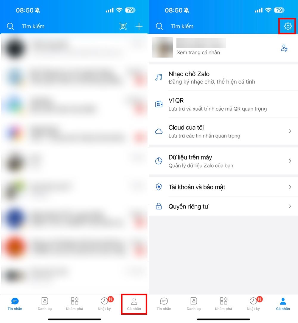 Cách phân loại nhật ký trên Zalo 1