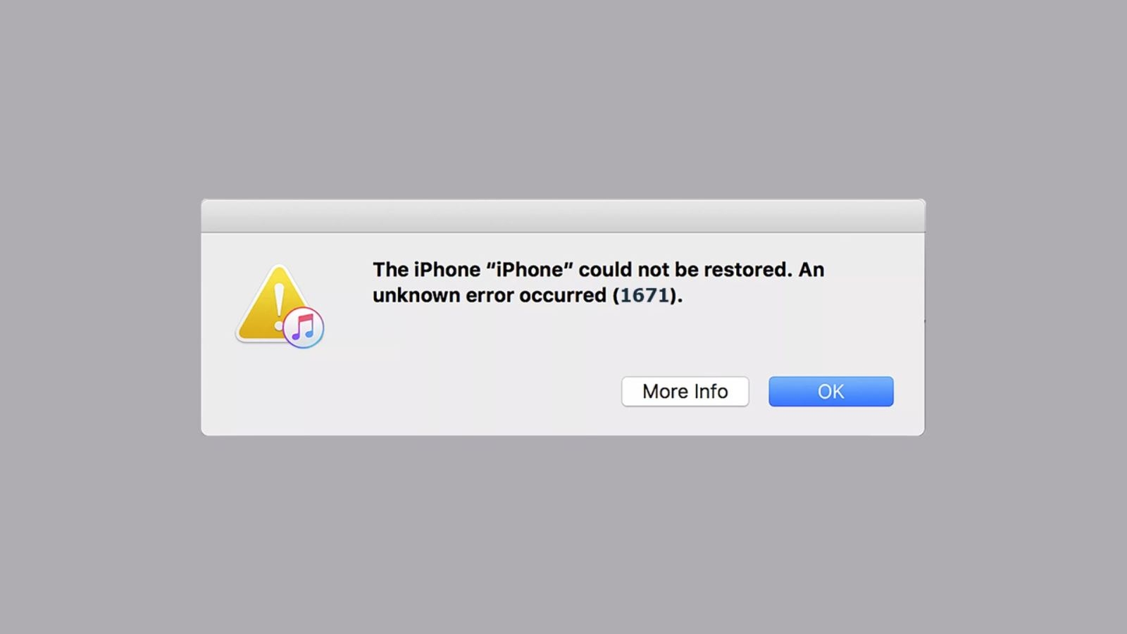 Lỗi 1671 khi restore iPhone là gì?