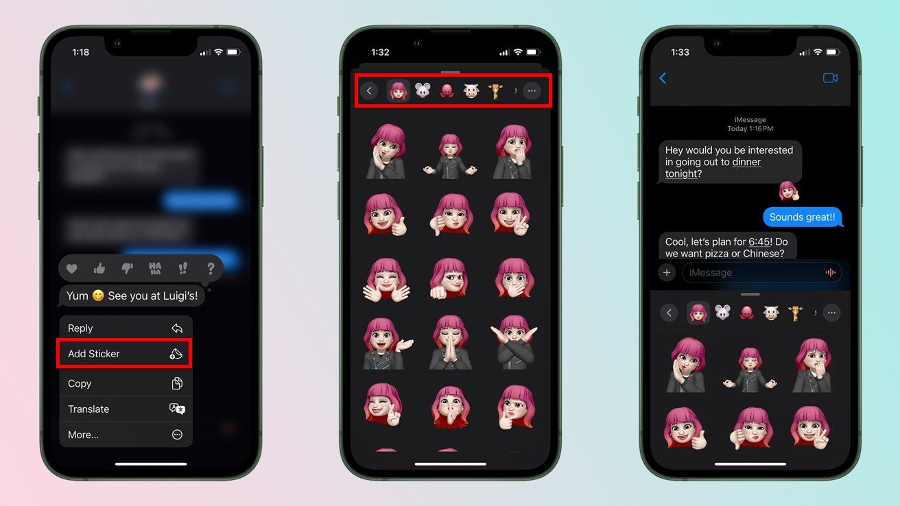 Cách phản hồi tin nhắn bằng nhãn dán trên iPhone 1
