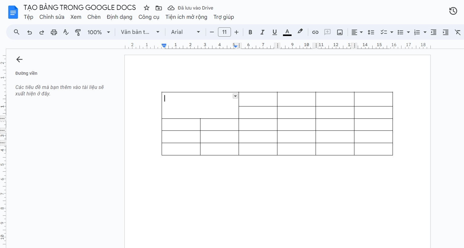 cách tạo bảng trong Google Docs 18