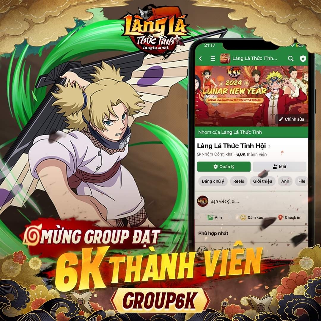 Tham gia group Làng Lá Thức Tỉnh để nhận thêm code