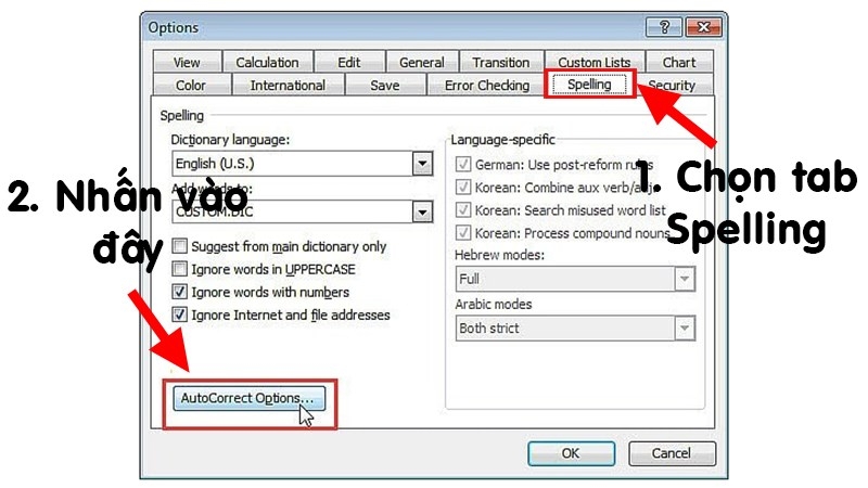 viết tắt trong Excel 2