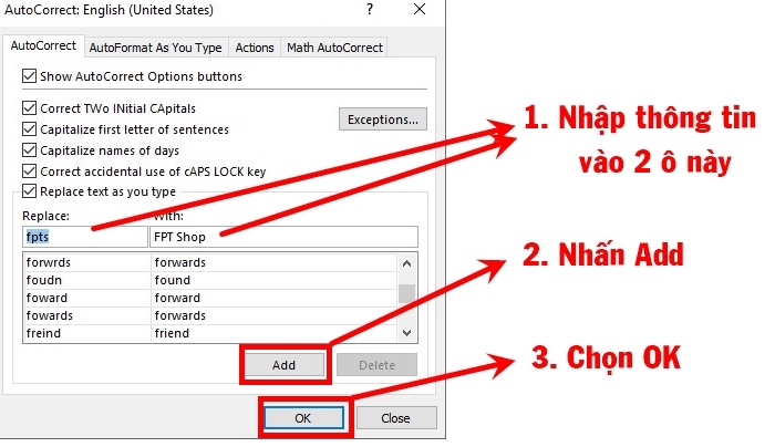 viết tắt trong Excel 3