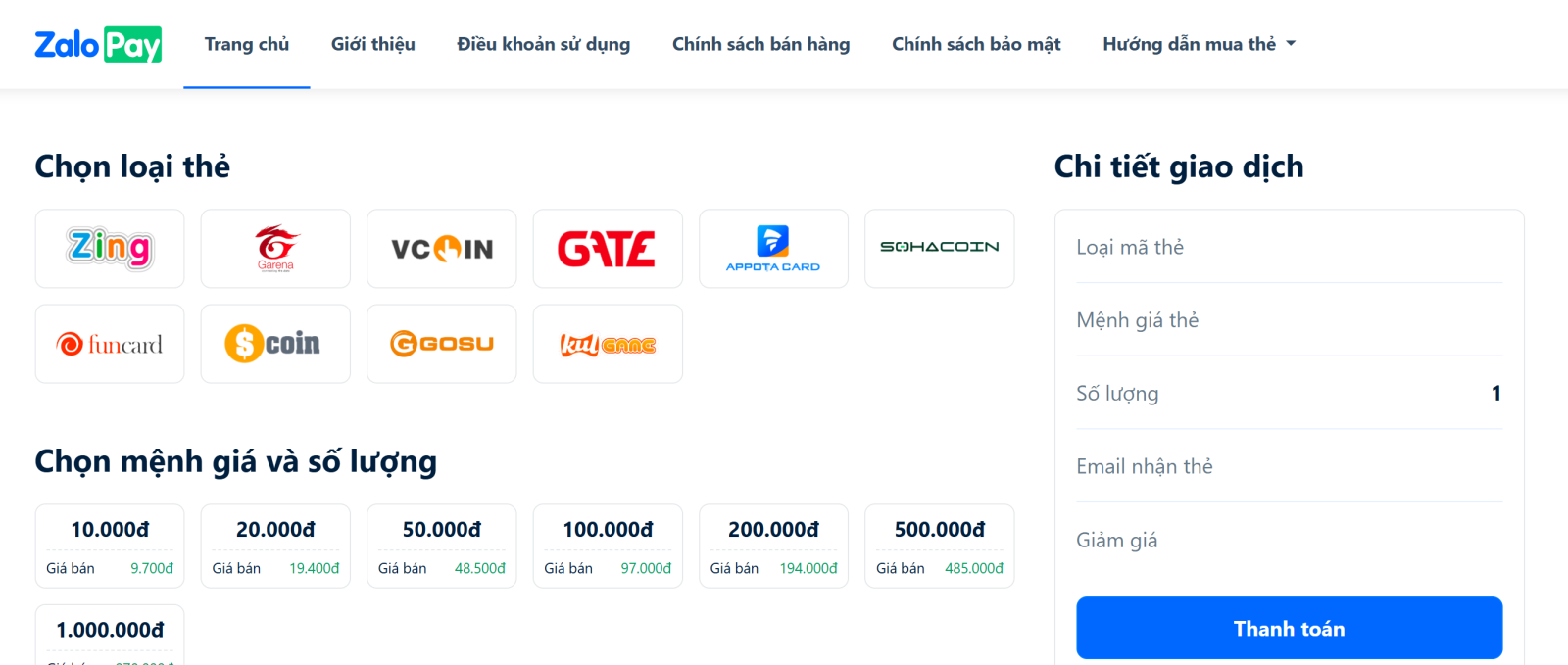 Cách nạp Scoin qua các ví điện tử khác