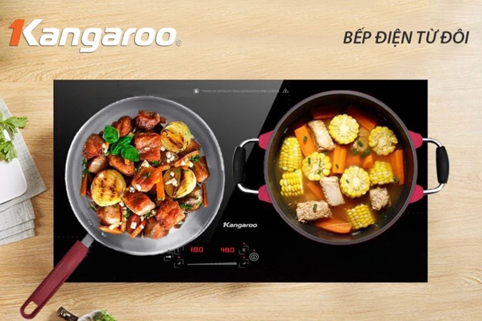 Bếp điện từ đôi lắp âm Kangaroo KG438I