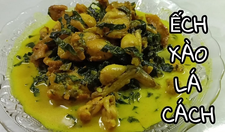 Ếch xào lá cách