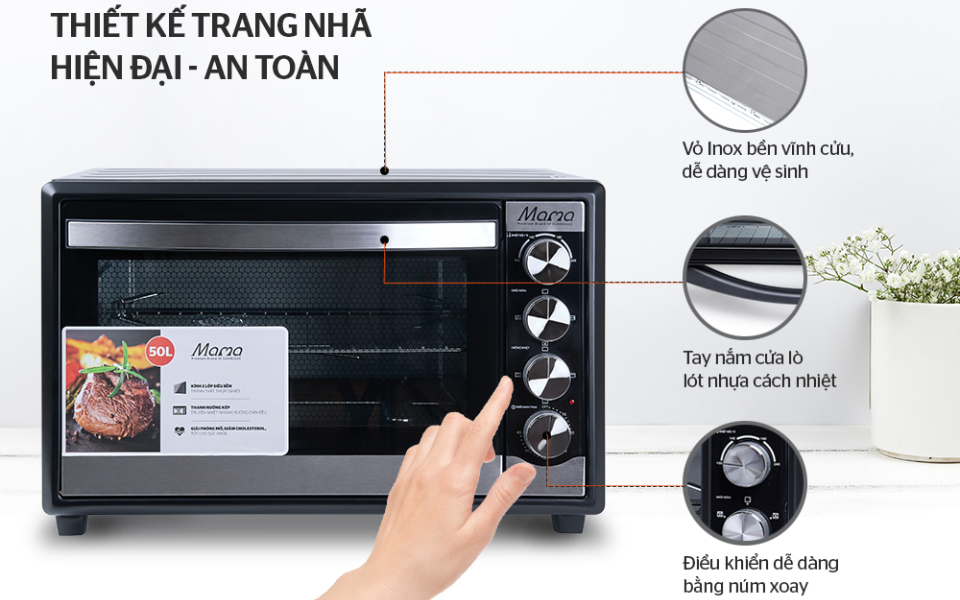 Lò nướng 50 lít Sunhouse Mama SHD4250S