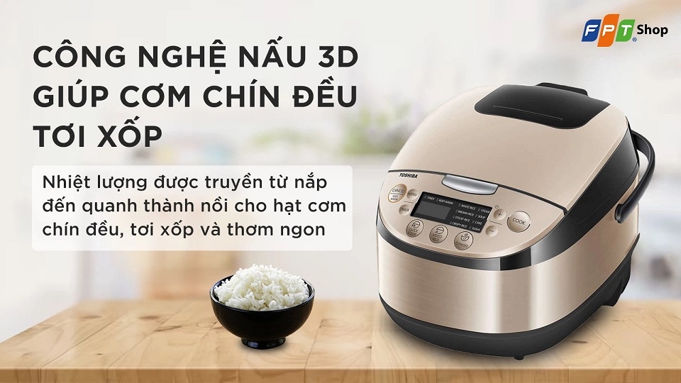 Nồi cơm điện tử Toshiba 1.8 lít RC-18DR3PV(G)