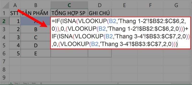 tổng hợp dữ liệu từ nhiều sheet - hình 5