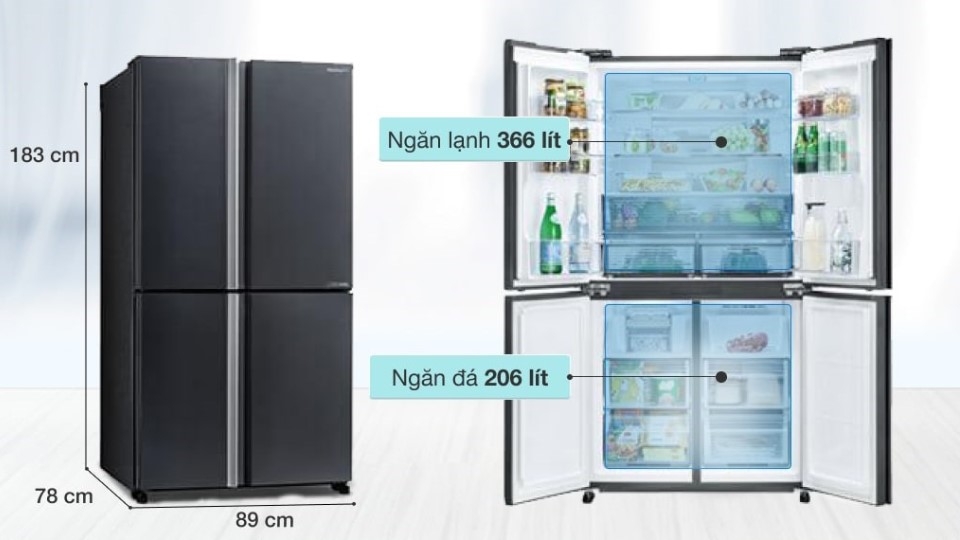 Cập nhật những mẫu tủ lạnh Sharp 4 cánh hiện đại bán chạy nhất