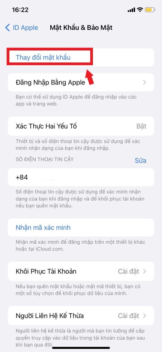 đổi mật khẩu iCloud - hình 6