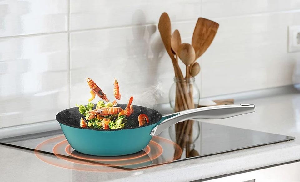 Chảo sâu inox chống dính vân đá đáy từ Elmich Hera 20cm EL-8105