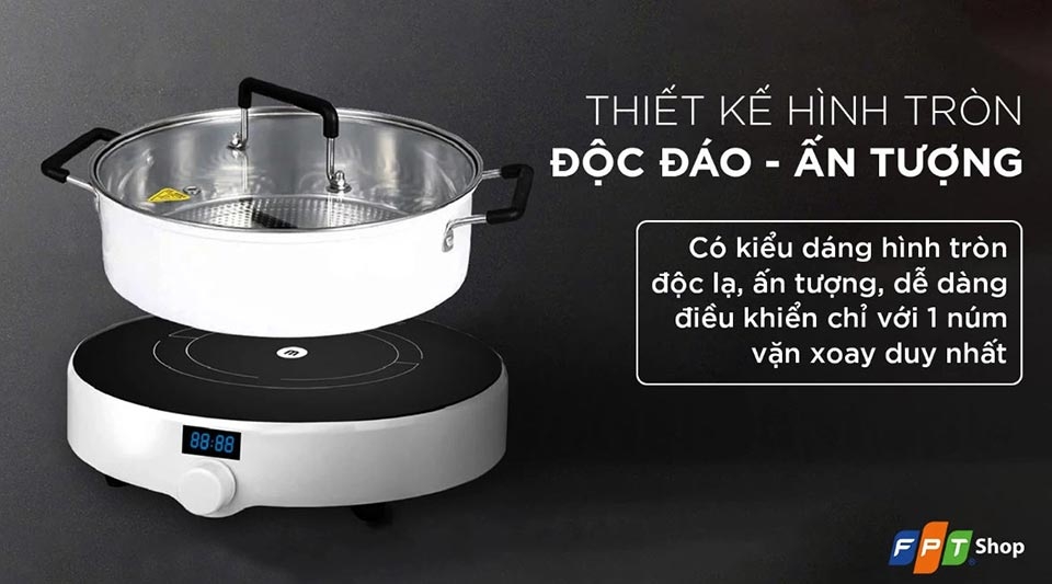 Bếp điện từ đơn Mishio MK218 (Kèm nồi)