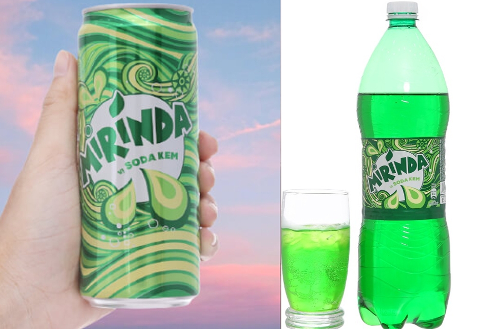 Nước ngọt có ga Mirinda.
