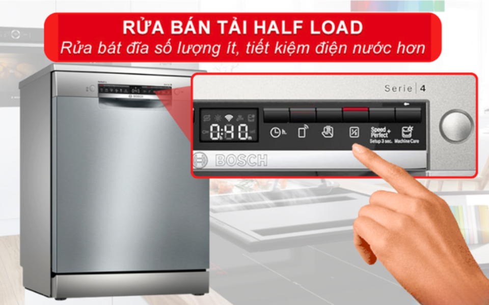 Cần sắp xếp chén đĩa phù hợp khi rửa nửa tải