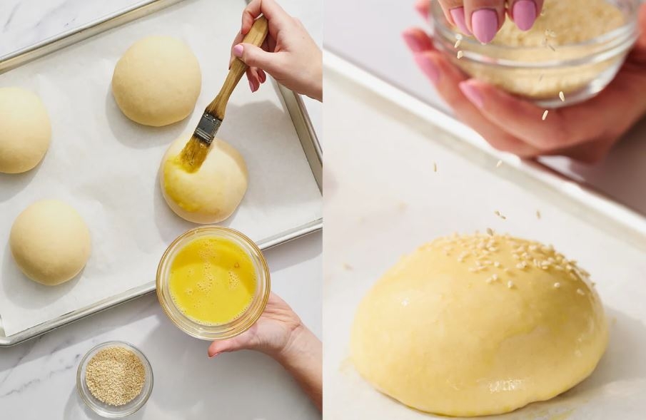 cách làm vỏ bánh hamburger 8