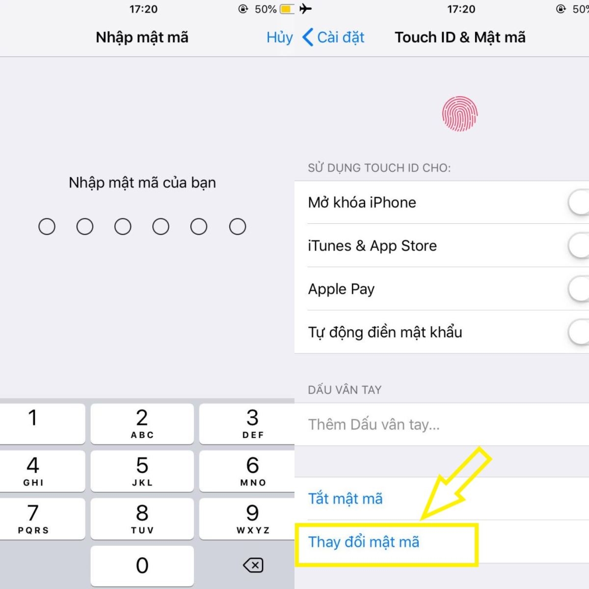 thay đổi mật khẩu điện thoại iPhone - hình 3