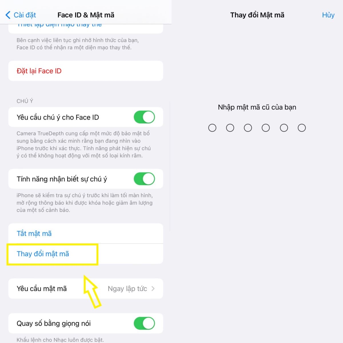 thay đổi mật khẩu điện thoại iPhone - hình 8