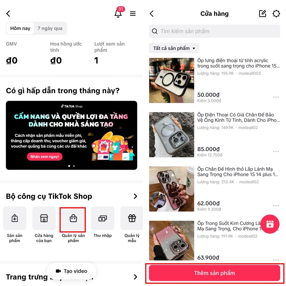 Cách đăng sản phẩm trên Tiktok Shop bằng điện thoại 3