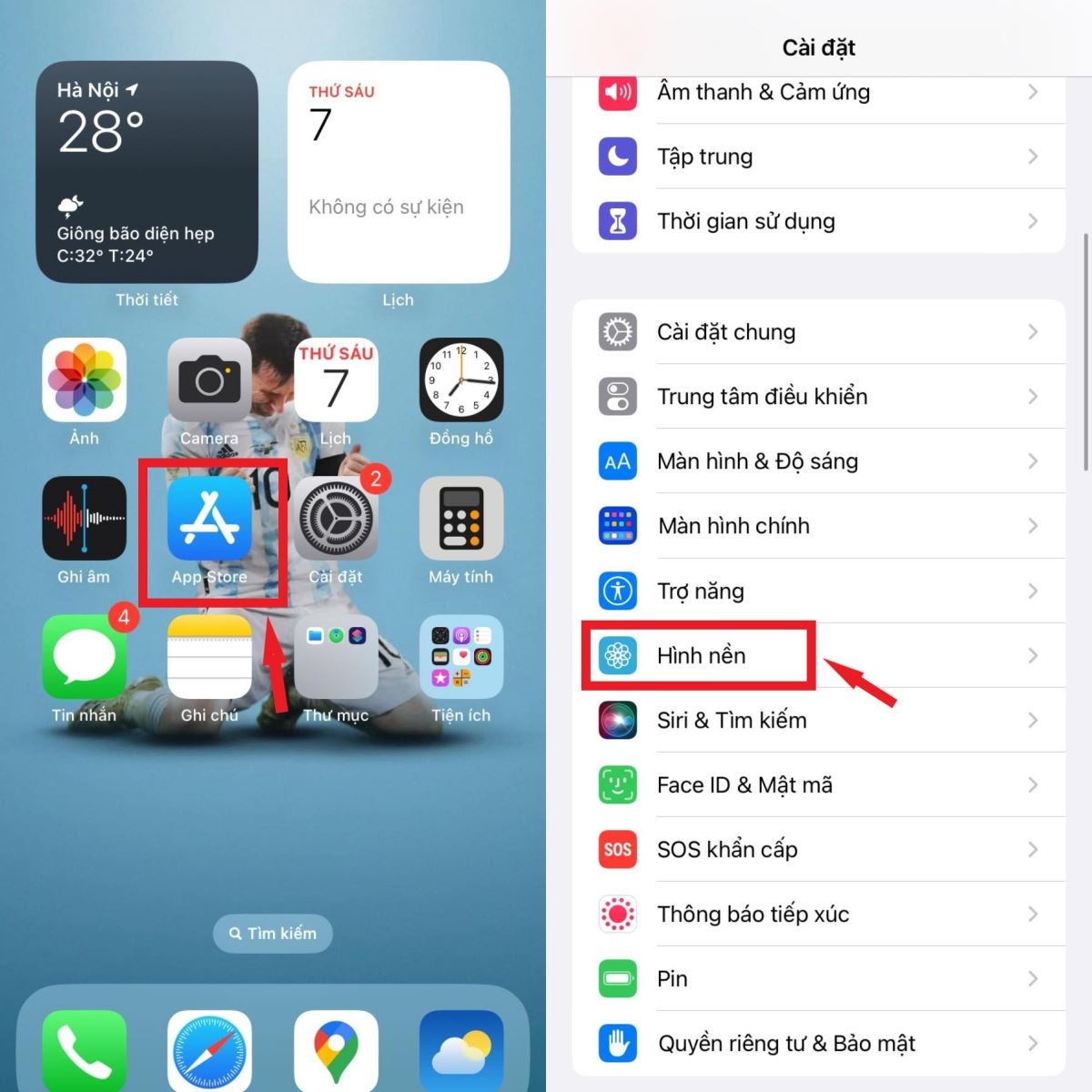 cách cài đặt hình nền iPhone - hình 1