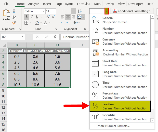 Chia sẻ cách viết phân số trong Excel - hình 5