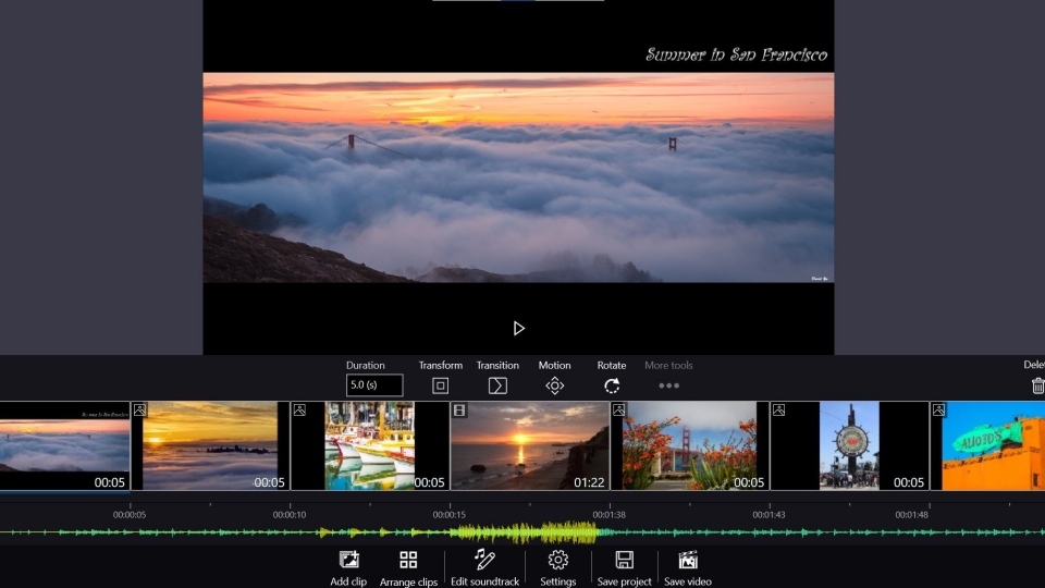 Windows Movie Maker hỗ trợ xây dựng các thước phim có cả hình ảnh lẫn âm thanh