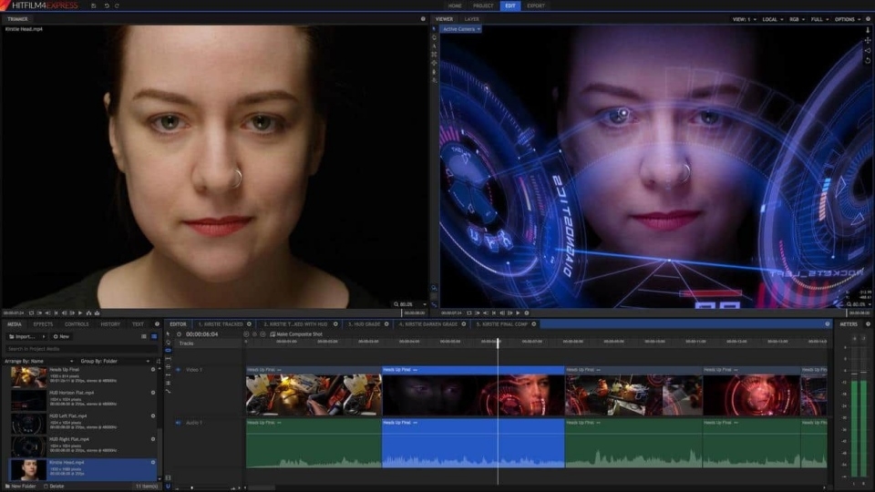 HitFilm 4 Express mang đến cho người dùng đa dạng các công cụ chỉnh sửa chuyên nghiệp