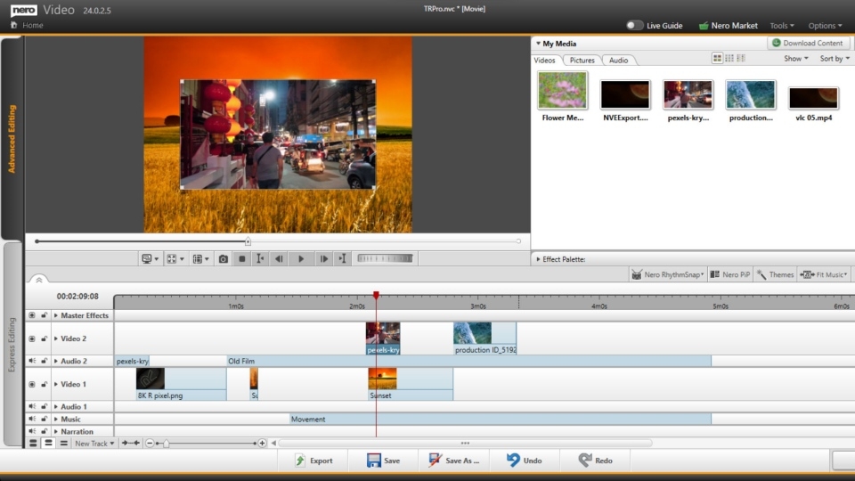 Nero Video hỗ trợ tất cả các định dạng code và phương tiện để tạo ra được video chuyên nghiệp