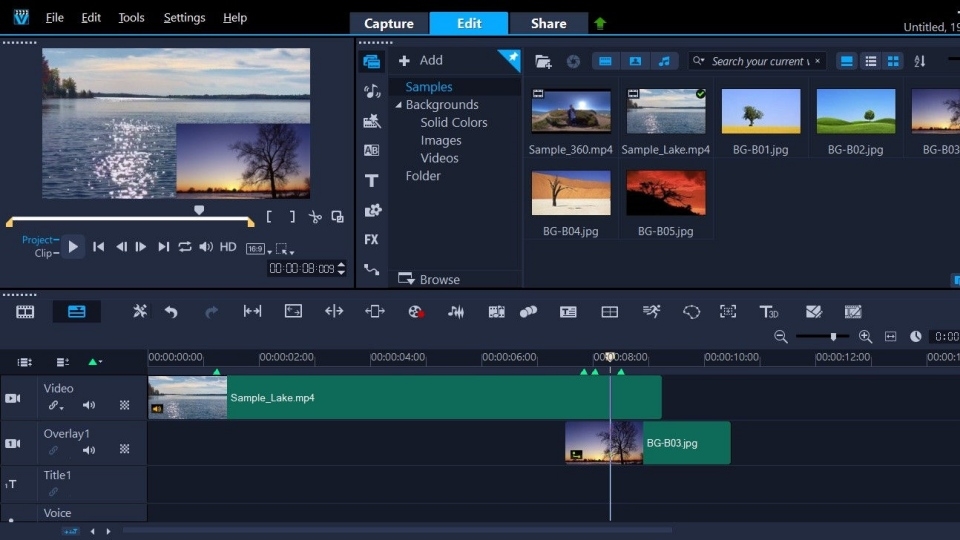 Corel VideoStudio cung cấp 2000 hiệu ứng và hỗ trợ xuất video với độ phân giải lên đến 4K