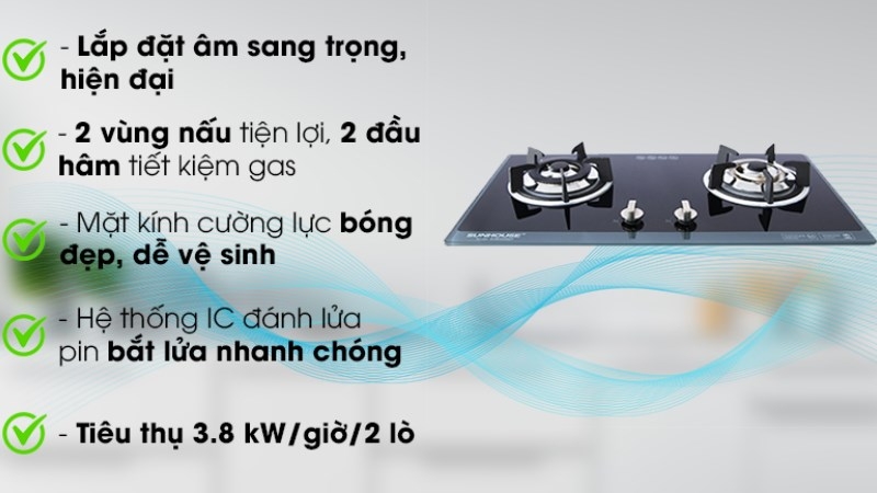 Bếp ga âm Sunhouse: Gợi ý các sản phẩm tốt được nhiều người tin dùng nhất hiện nay 5
