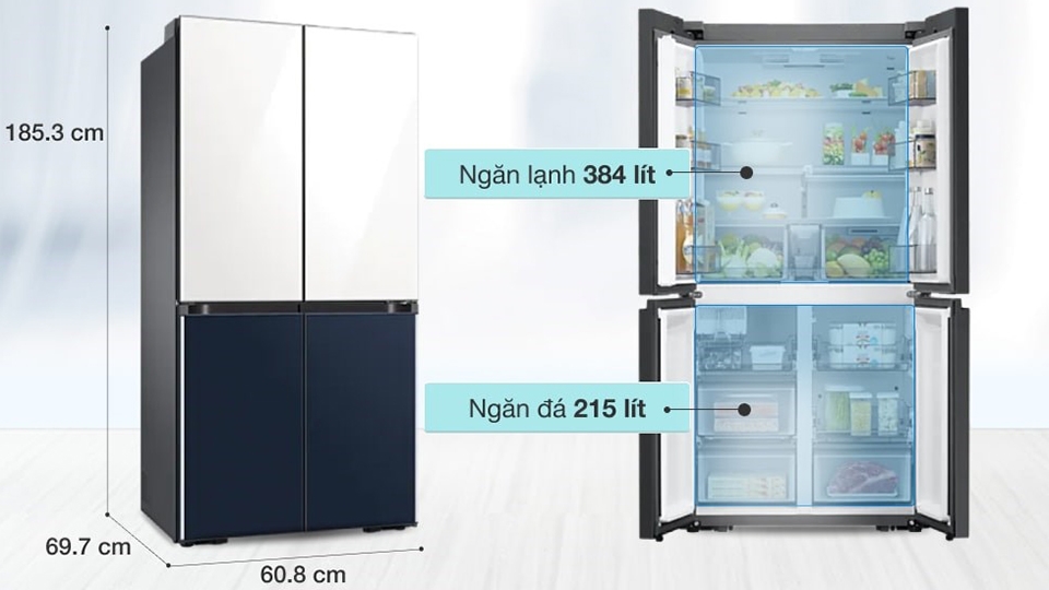 Samsung Bespoke Multi Door sở hữu thiết kế cực sang trọng
