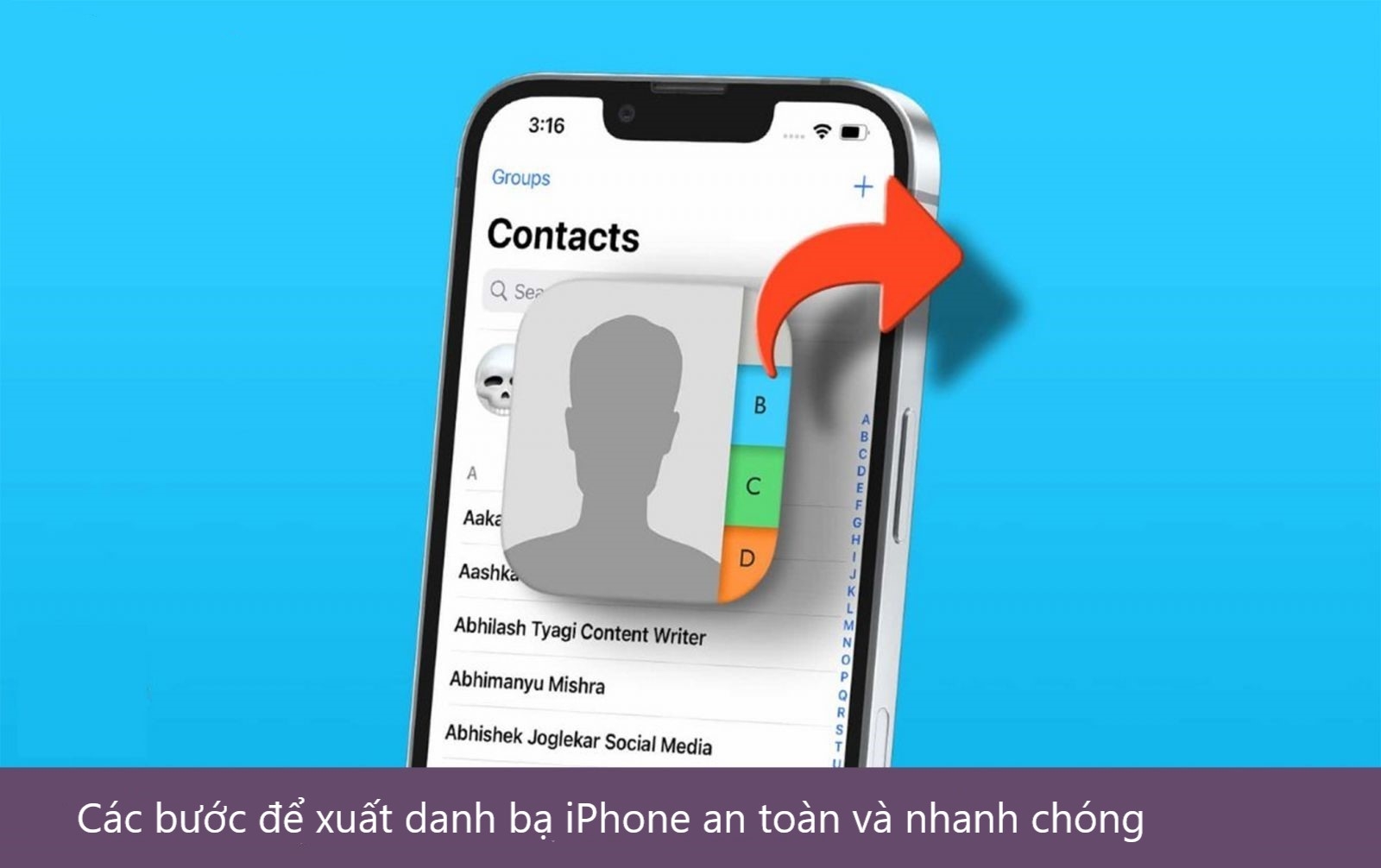 xuất danh bạ iPhone - hình 1