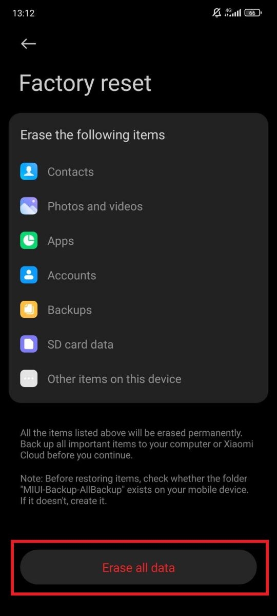 mất cài đặt vân tay Xiaomi - hình 12