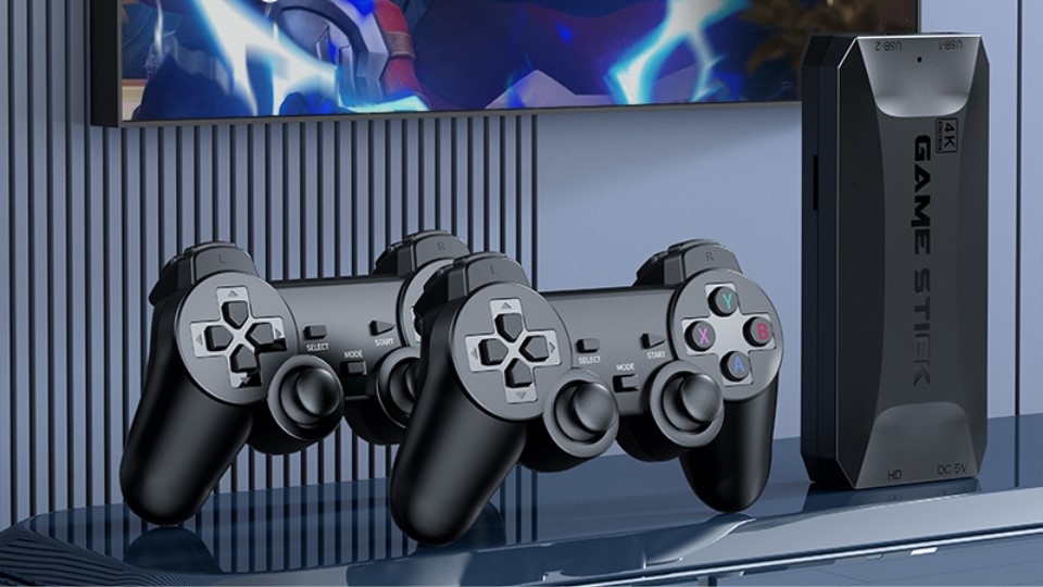 Máy chơi game cầm tay kết nối tivi 4K - GAME STICK 4K ULTRA_HD Joystick 360