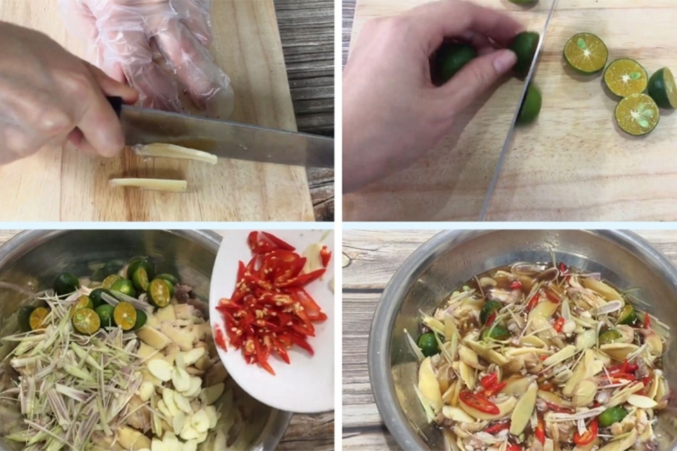 Bước 3: Ngâm gân bò