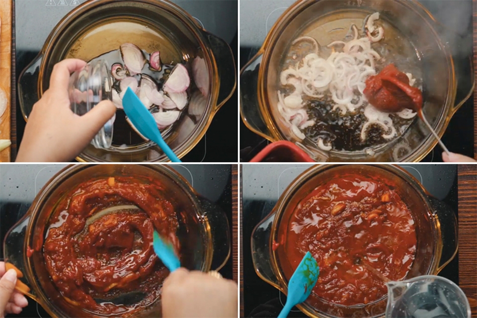Bước 3: Nấu sốt tokbokki