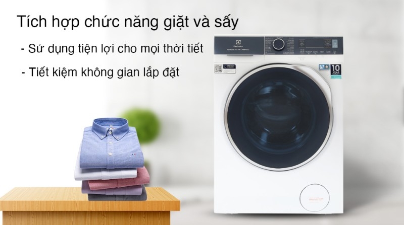 sử dụng chế độ sấy của máy giặt Electrolux 2