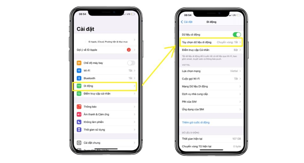 cách chuyển LTE sang 4G trên iPhone - hình 1